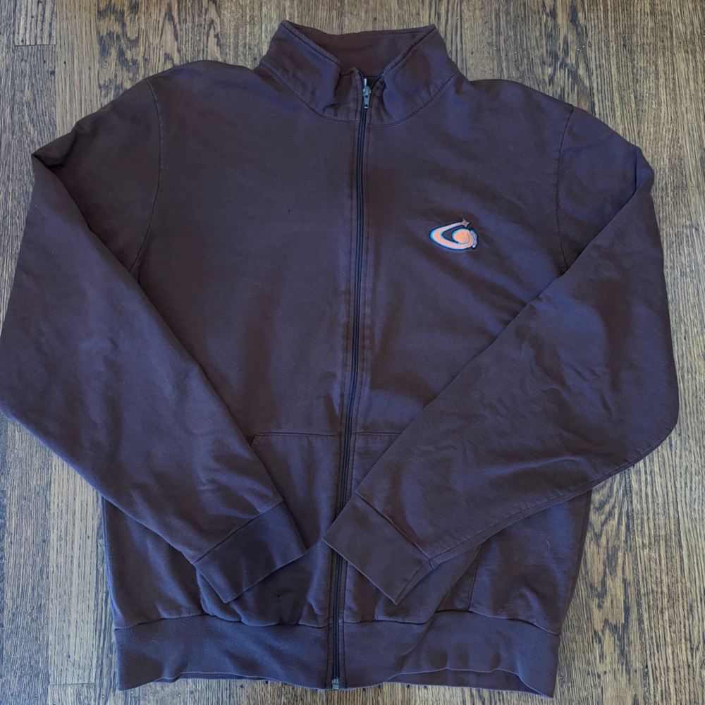 Vintage STS9  zip up long sleeve collared shirt coat